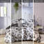 Très grand / très grand lit avec imprimé floral - ultra doux, 2 taies décoratives et coussins décoratifs, motif noir et blanc, rembourrage d'édredon lavable à la machine, microfibre douce, gracieux