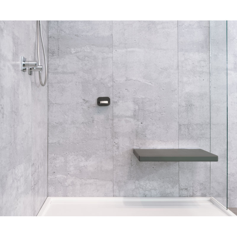 24" Cube Shower Chair, Gray
