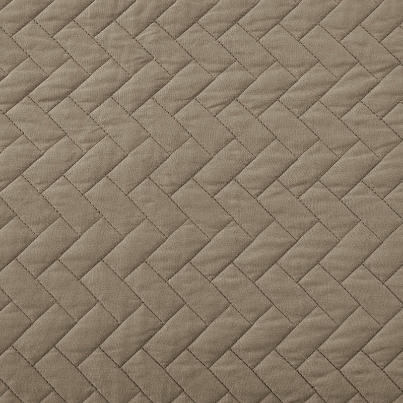Courtepointe en taupe avec motif à chevrons - Motif acarien facile d'entretien