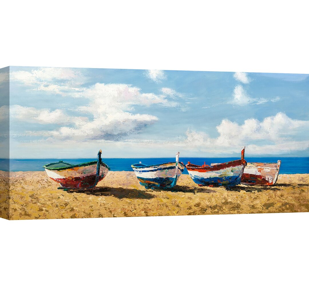 Leinwandbild Boats On The Beach von Pierre Benson