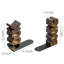 2 Piece Burnt Wood Decorative Cookbook Text Bookend
