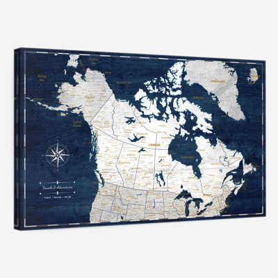 Poussoir Canada Lakelynn sur bleu marine