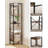 Everlene Bookshelf, Book Shelf, Industrial Bookcase with 2 Hooks, Coner Shelf Storage Organizer for Home Office, Living Room, Bedroom, Kitchen-1185652452-1194000911
