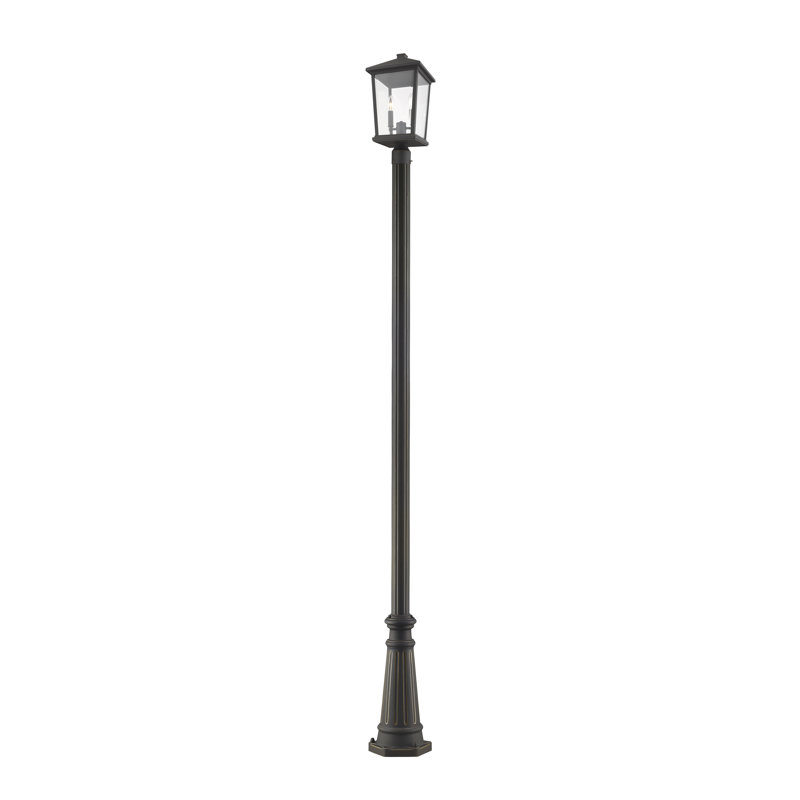 Lampadaire 2 lumières 103,25 po Bourke, Bronze huilé, H 104,5 po x l 9,5 po x P 9,5 po