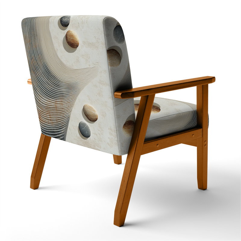 Chaise rembourrée Meditation - Fauteuil Zen, Brown Square Arms