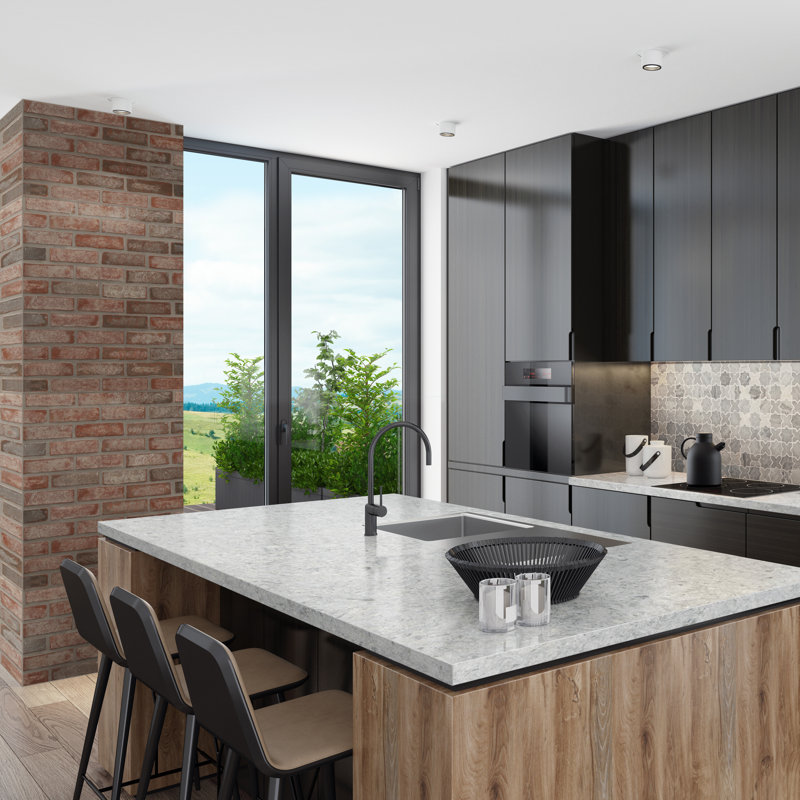 Carreau de mosaïque murale en brique d'argile naturelle texturée 2 po x 11 po Terabrik Brick, Rouge rustique