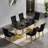 68" Marble Dining Table, Luxurious Marble Table Dining with Printed Faux Marble Tabletop and O-Shape Stainless Steel Pedestal, Modern Kitchen Dining Room Table for 8-1533799178-1521837691