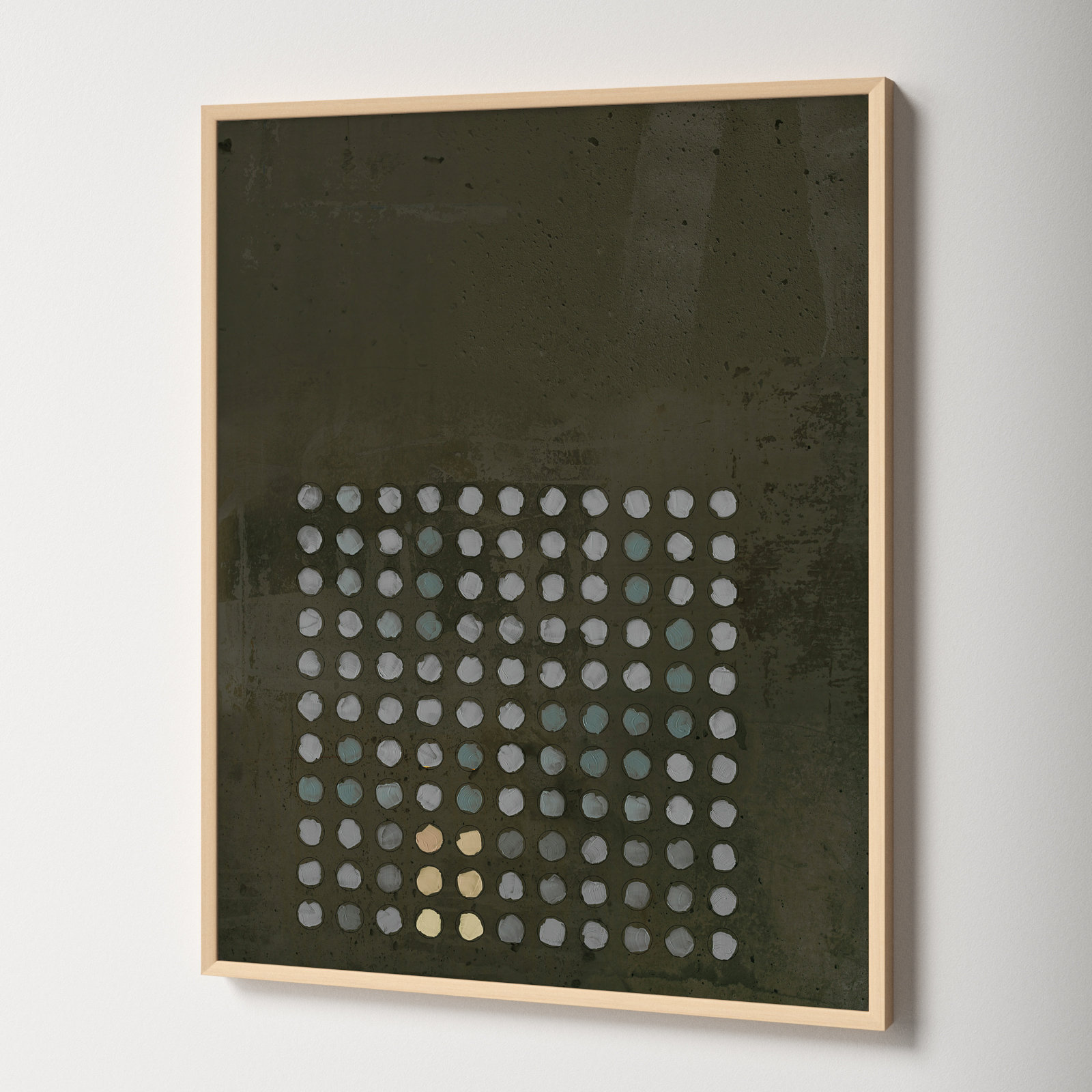 Circles In Squares 13 by Jacques Pilon, 30" H x 24" W x 1.25" D, Brown