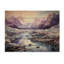 Impression glaciaire mauve glacier sur bois-1833401844