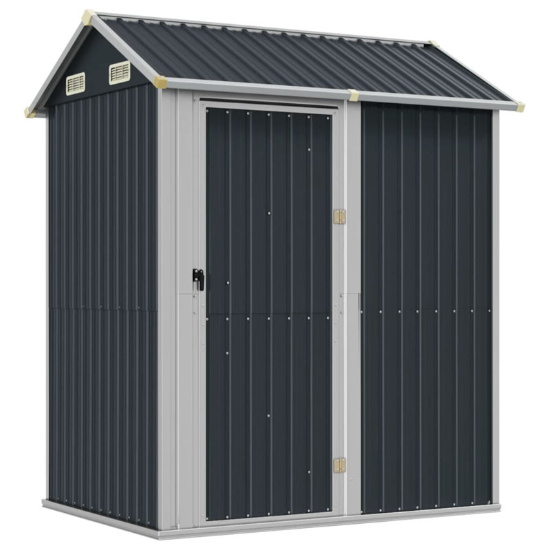 Garden Shed 192X152.5X237 Cm Galvanised Steel, Anthracite