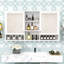 Pharmacie avec tablettes réglables et miroirs doubles