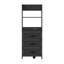 3-Drawer Nightstand with Charging Station & RGB Light Strip, Fabric Drawers-1169843259