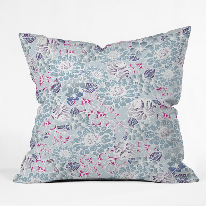 Coussin décoratif intérieur/extérieur rosebudstudio danse lilly, 16 po x 1 po, Gris