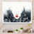 Toile blanche avec cadre photo