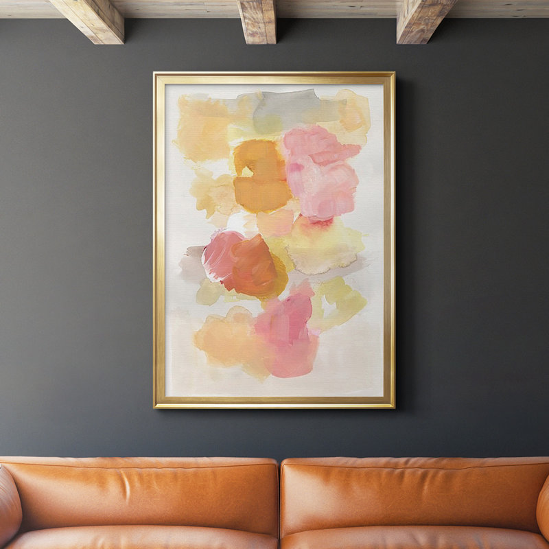 " Warm Petals II ", 24.5" H x 18.5" W x 1" D, Gold