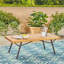 Causeuse d'extérieur industrielle avec table basse