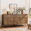 Ensemble de chambre à coucher, commode et table de chevet 4 pièces Aadham, ensemble de commode en bois avec portes-101120982