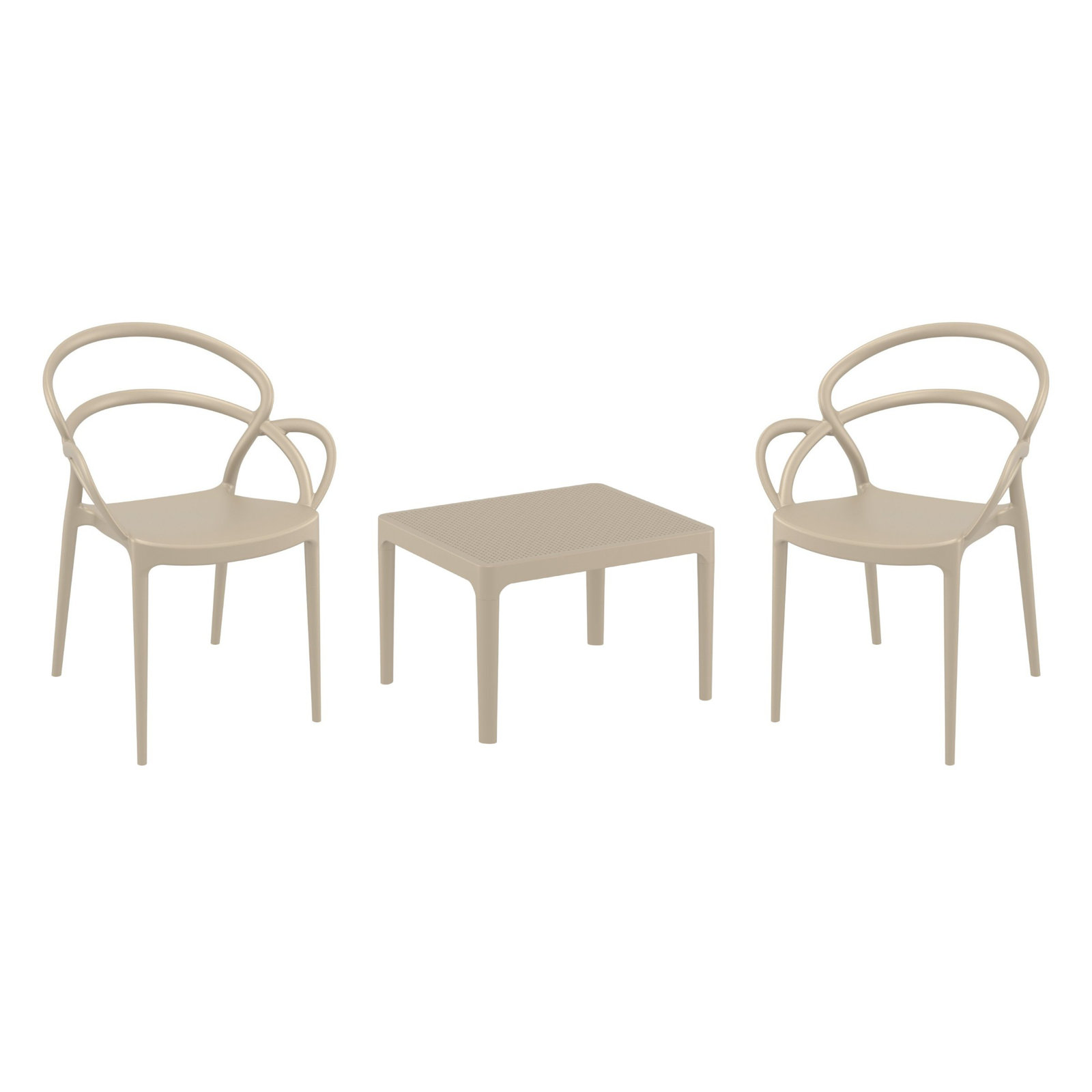 Farrah 2-Person Patio Seating Group, Beige
