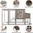 Chicken Coop with Wheels, 75" Mobile Chicken Tractor with Run, Waterproof Wooden Hen House with Nesting Box & Pull-Out Tray, Poultry Cage with Handle & Asphalt Roof, Grey-634094149