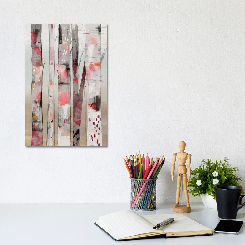 Sunset Birch I by Allison Pearce - Wrapped Canvas Print, 20.32 cm H x 30.48 cm W