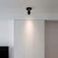 Projecteur de plafond noir à DEL remplaçable avec ampoule à DEL 8 W GU10 3000K 90 IRC à angle de 38 °
