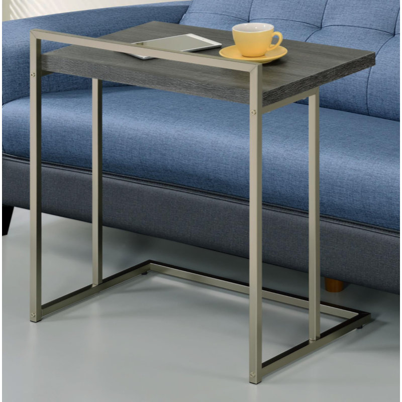 Table à collation rectangulaire, Plateau gris foncé / base grise