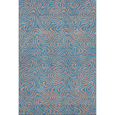 Premium Machine Washable Birchview AMF1031 Swirls Rug