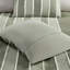 Housse de couette pour lit double / grand en coton 3 pièces - Rayures alternant avec un style bohémien contrastant