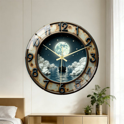 Horloge murale 16 po Moonlit