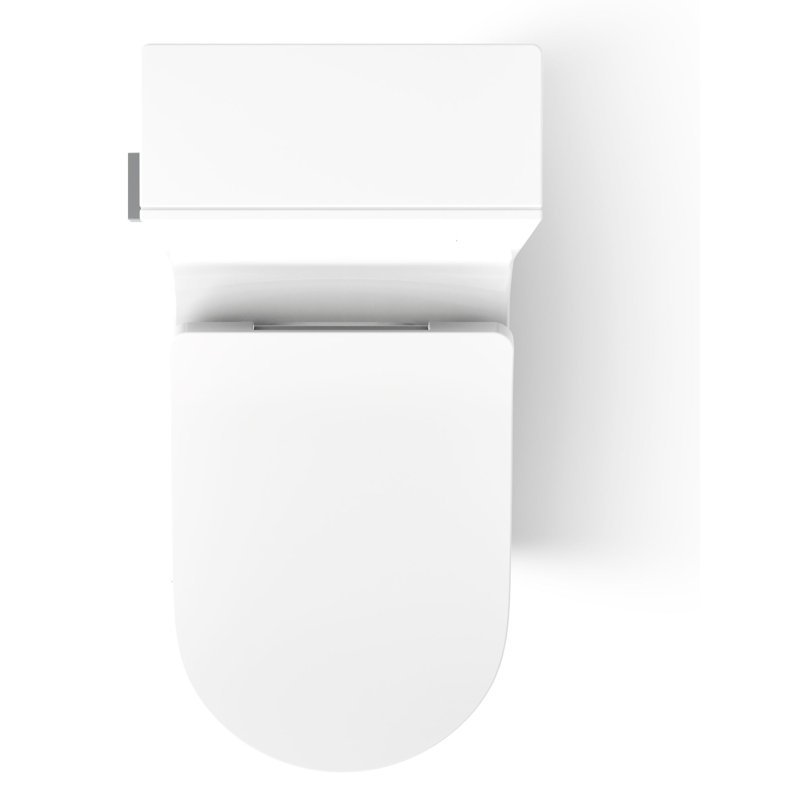 Brazn 1.28 GPF Water Efficient Round One-Piece toilet (Seat Included), White