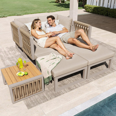 6 - Person Modular Sofa With Adjustable Backrest