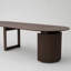 Table de salle à manger ovale extensible de 44" à 132" avec rallonge amovible et roulettes dissimulées