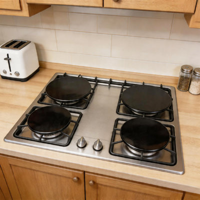 4Pack Range Top Stove Burner Covers, Black Kitchen Decor, Help Expand Countertop Space