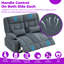 Causeuse inclinable manuelle avec porte-gobelets et poche latérale, revêtement en tissu de qualité supérieure-1284530382