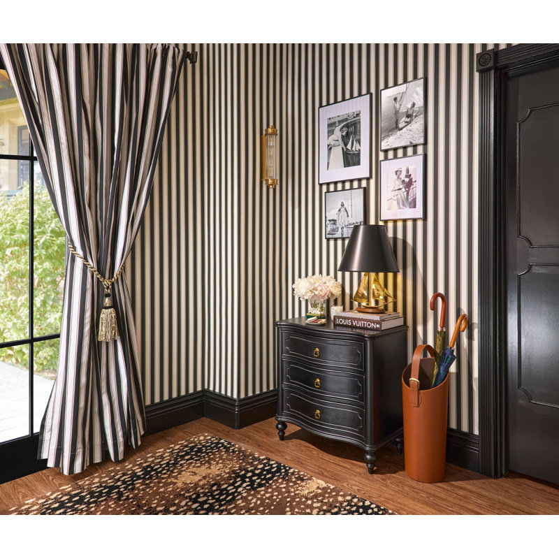 Piano Stripe | Wallcovering, Ebony