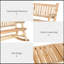 Chaise berçante en bois pour 2 personnes