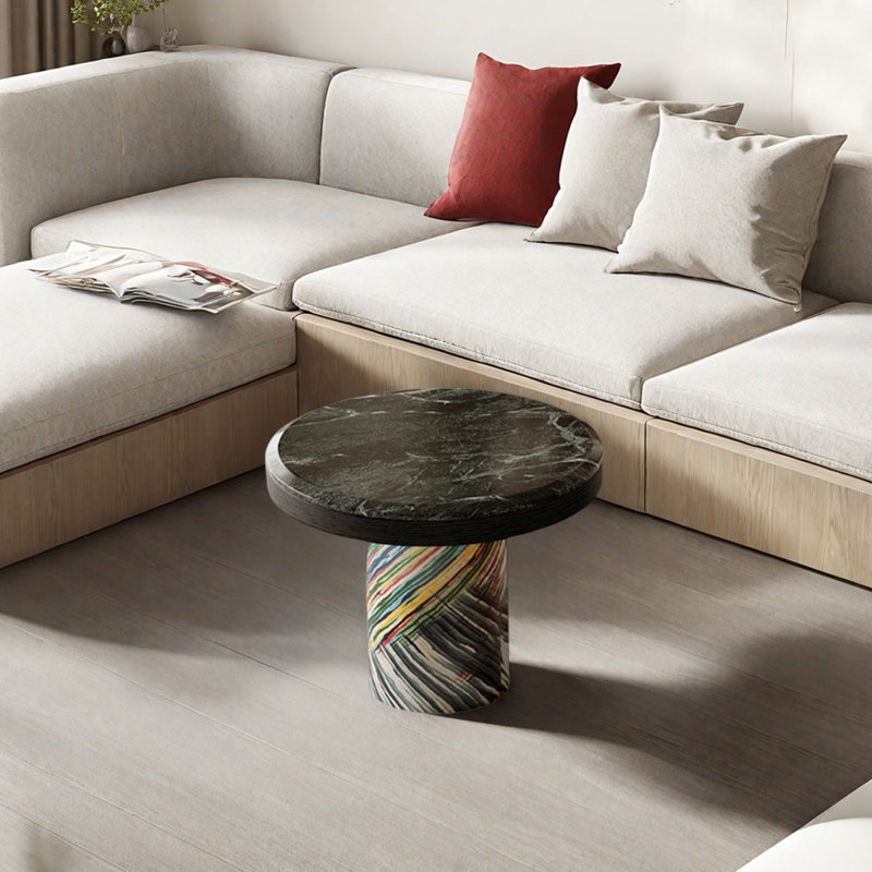 Table basse compacte en marbre, Vert