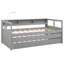 Lit de jour simple TG en bois avec 2 lits gigognes, 3 casiers de rangement, 1 lumière gratuite et conception de chargement USB-1080834844