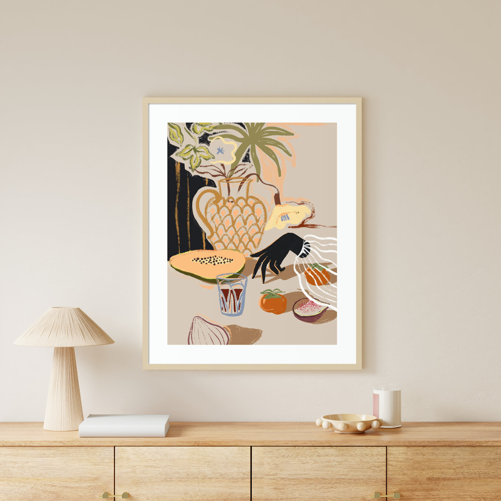 Northbrook "Fruitful Spread" Print, Brown, 41" H x 33" W
