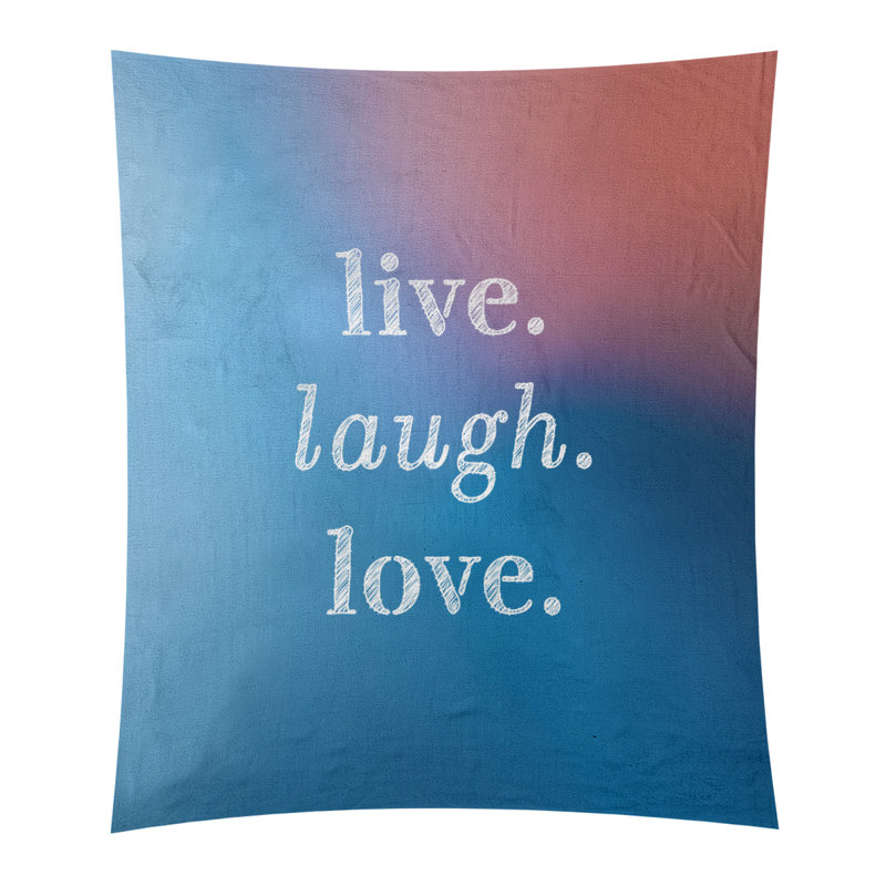 Polyester Tapestry, 27.5" H x 37.5" W, Blue/Pink