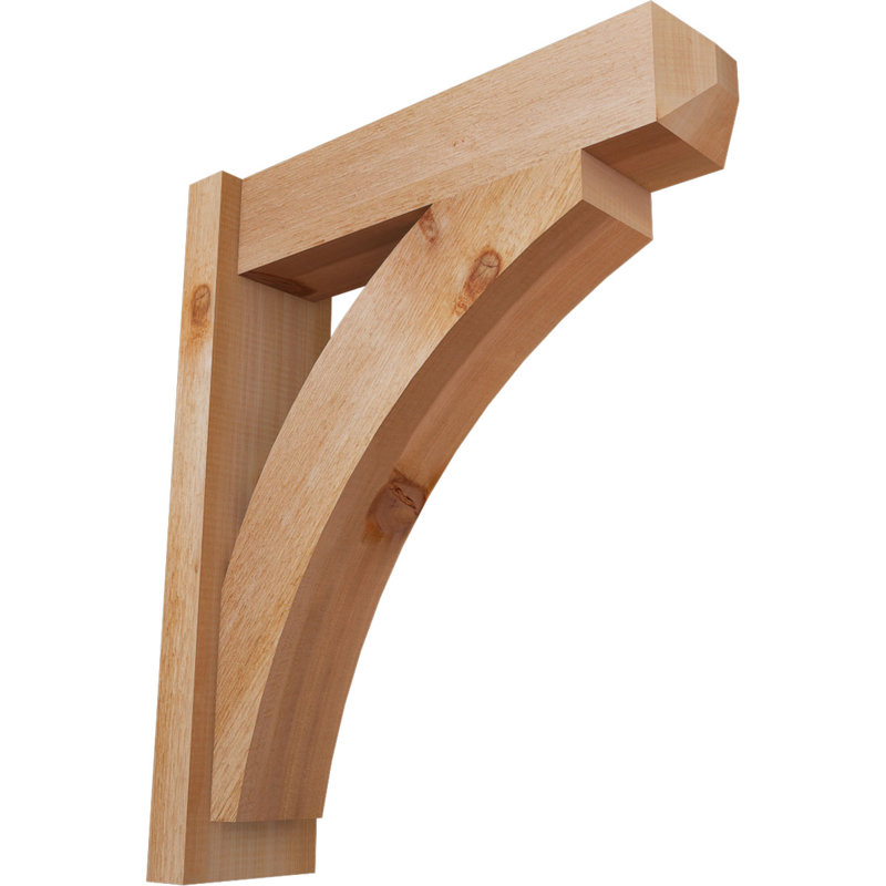 L 6 po x P 22 po x H 26 po Thorton Rough Sawn Craftsman Perspector, cèdre rouge de l'Ouest,  P 22 po x H 26 po 