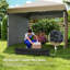 3 X 3m Khaki Pop Up Gazebo, Upf 30+ Height Adjustable Party Tent With 2 Removable Sidewalls, Leg Weight Bags And Wheeled Carry Bag For Garden Patio Outdoor Events
