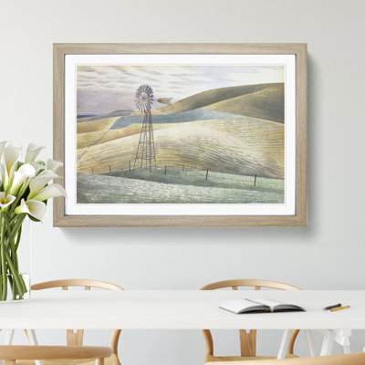 Furlongs Waterwheel by Eric Ravilious - Picture Frame Painting