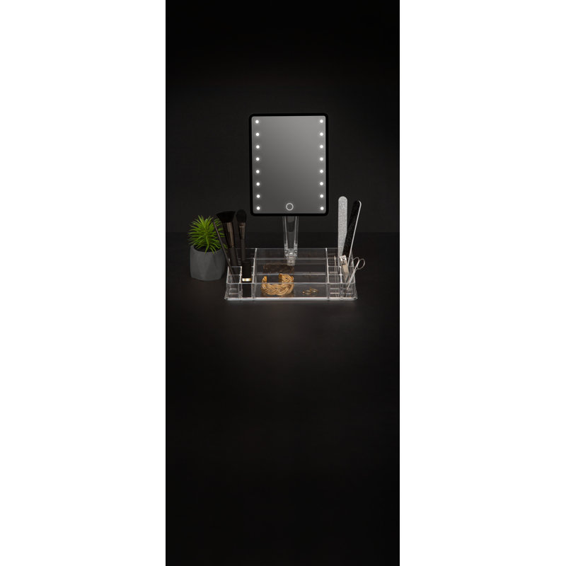 Baela Flat Floor Mirror with Drawers