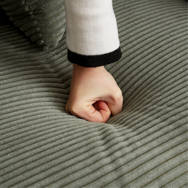 Canapé surdimensionné en velours côtelé polyvalent avec repose-pieds réglables pour toutes les pièces, Vert