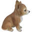 Figurine de chiot chihuahua réaliste adorable tête de cerf assis à la maison