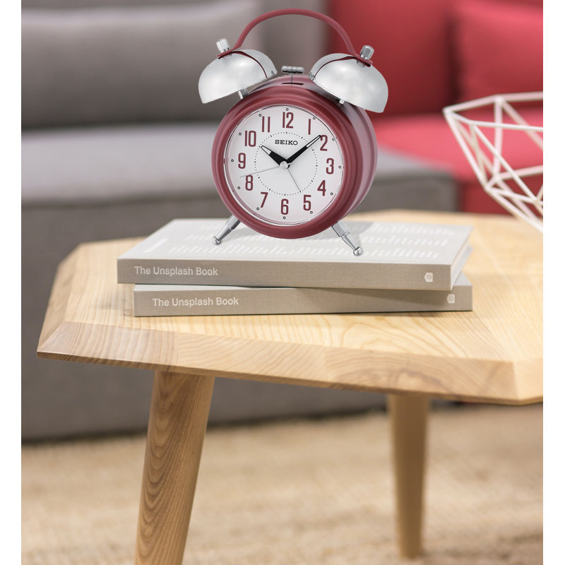 QHK051RLH Alarm Clock, Red, White