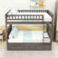 Élégant lit superposé double au-dessus d'un lit double avec gigogne simple et caractéristiques de convertibilité-1124289482