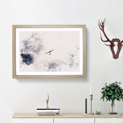 Air Glider in the Clouds Watercolour 1 Piece Single Picture Frame Wall Art on MDF