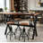 Keedah 4 - Person Pine Solid Wood Top Four Leg Dining Set